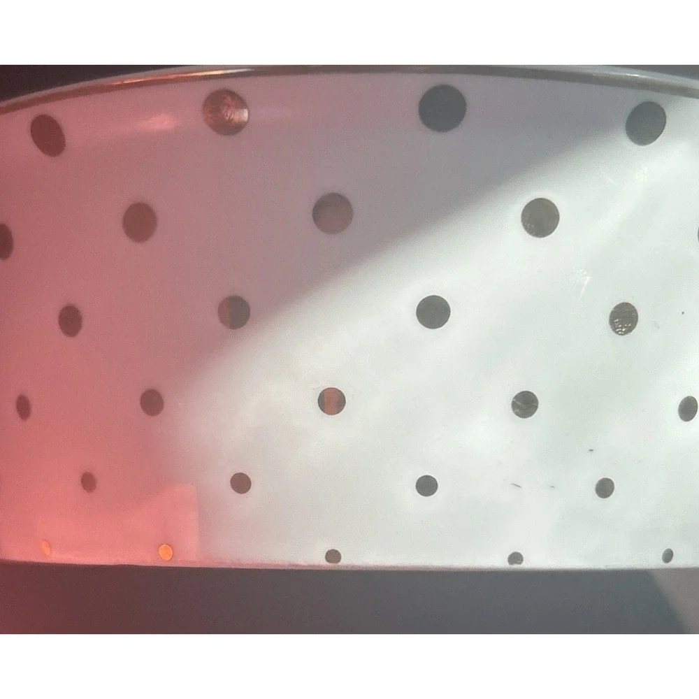 Small Fido's Diner Pet Bowl White w/gold Polka Dots & Pawprint Food Water Bowl